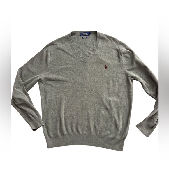Polo Ralph Lauren Other - LN polo Ralph Lauren men’s v-neck sweater green Christmas large L